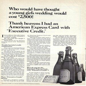 1967 American Express Card Young Girl’s Wedding Vintage Original Print Ad/Poster